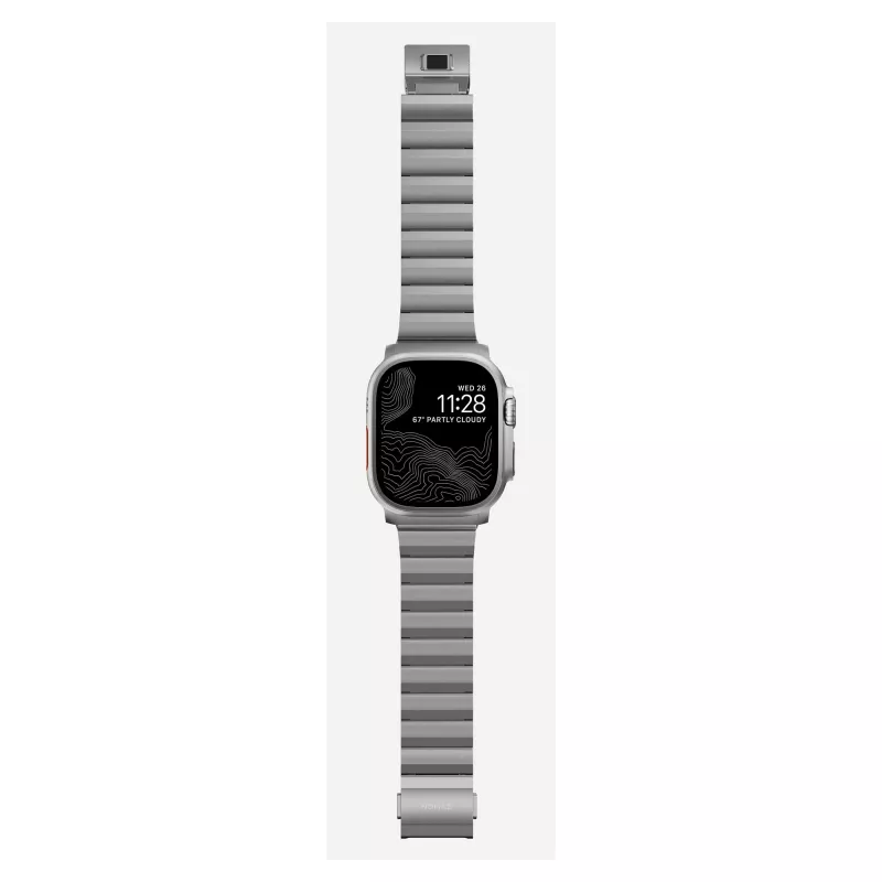 NOMAD Titanium Band, Apple Watch 46mm/49mm, sidabrinis