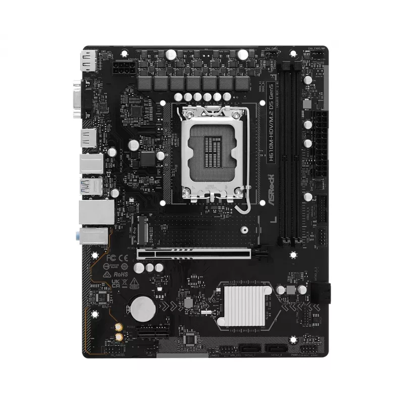 Motininė plokštė ASRock H610M-HDV/M.2 D5 Gen5 (LGA1700, mATX, DDR5, PCIe 5.0)