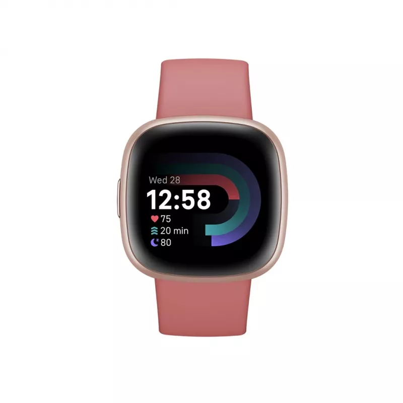 Išmanusis laikrodis Fitbit Versa 4 skaitmeninis liečiamasis ekranas rožinis
