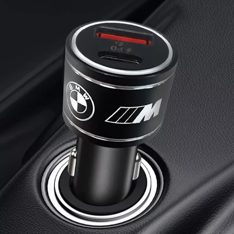 Automobilinis įkroviklis 20W PD-QC 3.0 Greitasis įkrovimas juodas
