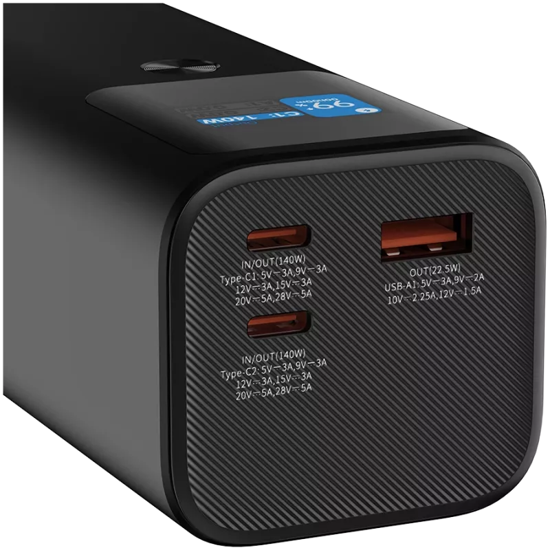 Canyon PB-2010 - Powerbank - Li-Pol - 27 000 mAh - Skaitmeninis ekranas - 2xUSB-C + 1xUSB-A - 140W