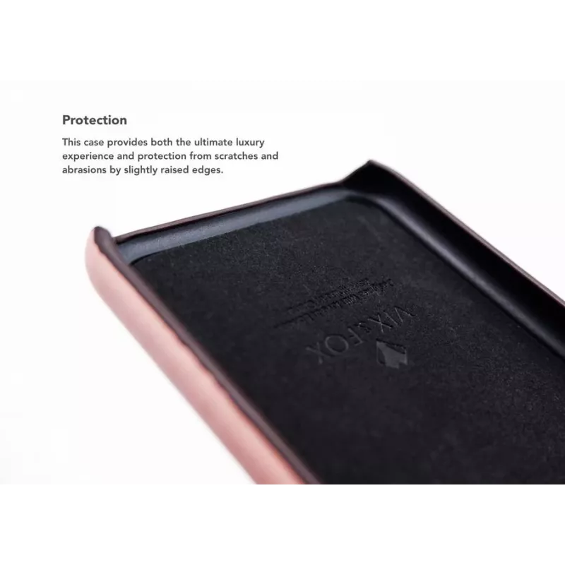 VixFox Card Slot Back Shell iPhone X/XS – rožinis apsauginis dėklas su kortelių kišene