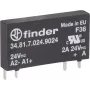 Finder kietojo kūno PCB relė, serija 34, 34.81.7.024.9024, apkrovos srovė 2 A, perjungimo įtampa 24 V/DC