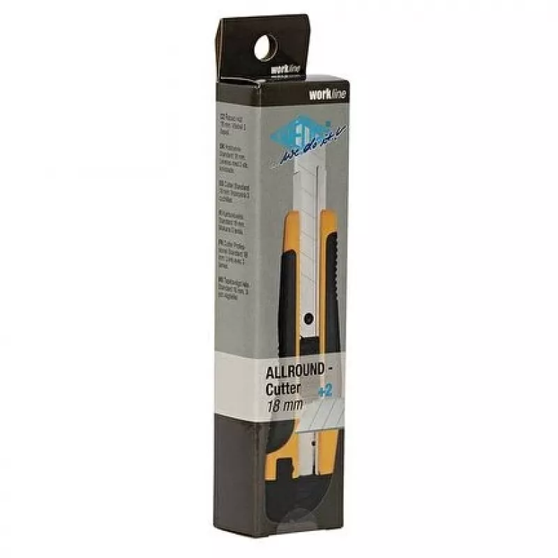 Kanceliarinis peilis WEDO 78 618 – snap-off ašmenys, 40 mm pjovimo plotis, plieninis korpusas, 170 mm ilgis
