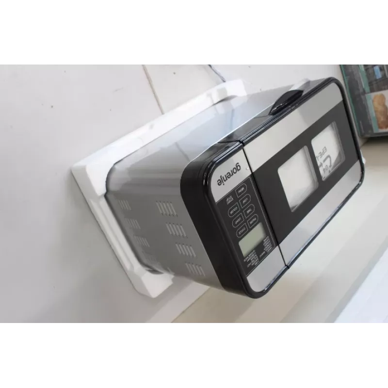 Duonos kepimo aparatas Gorenje BM1400E — 815 W, 12 programų, LCD, nerūdijantis plienas, 1400 g kepalas, dviguba kepimo forma