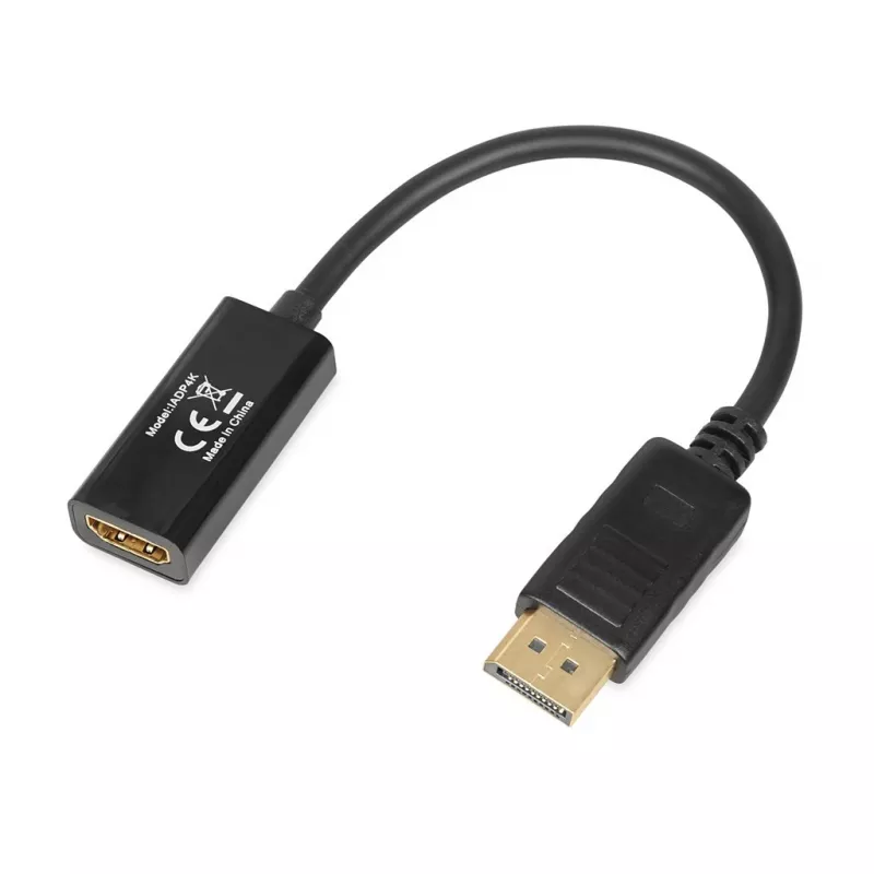 Adapteris DisplayPort į HDMI IBOX iadp4k — DisplayPort (kištukas) į HDMI (lizdas), tiesūs jungtys, 4K palaikymas, sidabrinis