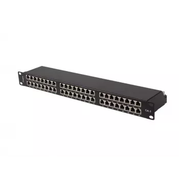 Patch panel LANBERG PPS5-1048-B 48 prievadų 1U 19 colių Cat5e FTP juodas
