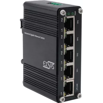 Eterneto PoE jungiklis Exsys EX-62020POE — Mini 5 prievadų 5×10/100/1000Tx