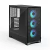Fractal Design Pop 2 Air Black Solid vidutinis bokštas PC korpusas — ATX palaikymas, 3x 120 mm priekiniai ventiliatoriai, 2.5/3.5 colių diskų vietos, 215×481×462 mm