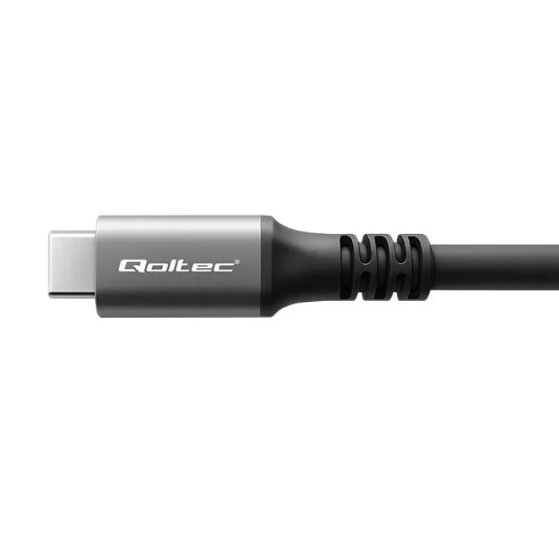 USB-C laidas QOLTEC USB4 240W, skirtas Thunderbolt 3/4, 40 Gbps, 240 W galios tiekimas