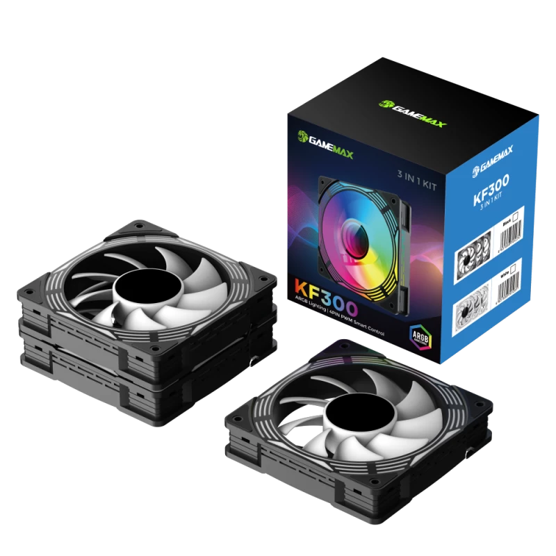 Gamemax KF300 BK korpuso ventiliatorius juodas