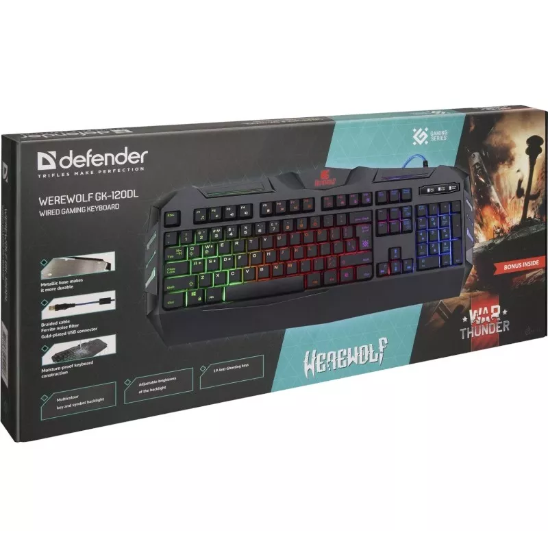Defender Gaming klaviatūra WEREWOLF GK-120DL