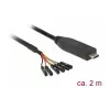 USB 2.0 Type-C į LVTTL serijinis kabelis DeLOCK 63946 2 m juodas