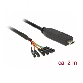 USB 2.0 Type-C į LVTTL serijinis kabelis DeLOCK 63946 2 m juodas