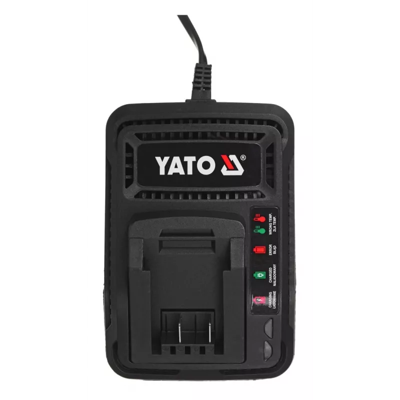 Kampinis šlifuoklis YATO YT-82826, 18V Li-Ion 2Ah, 125 mm diskas, 10 000 aps./min., M14 sriegis, beįrankis reguliuojamas gaubtas