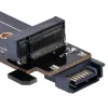 Silverstone SST-ECM28 M.2/SATA adapterio kortelė, PCIe 4.0, 1x M-Key, 1x SATA