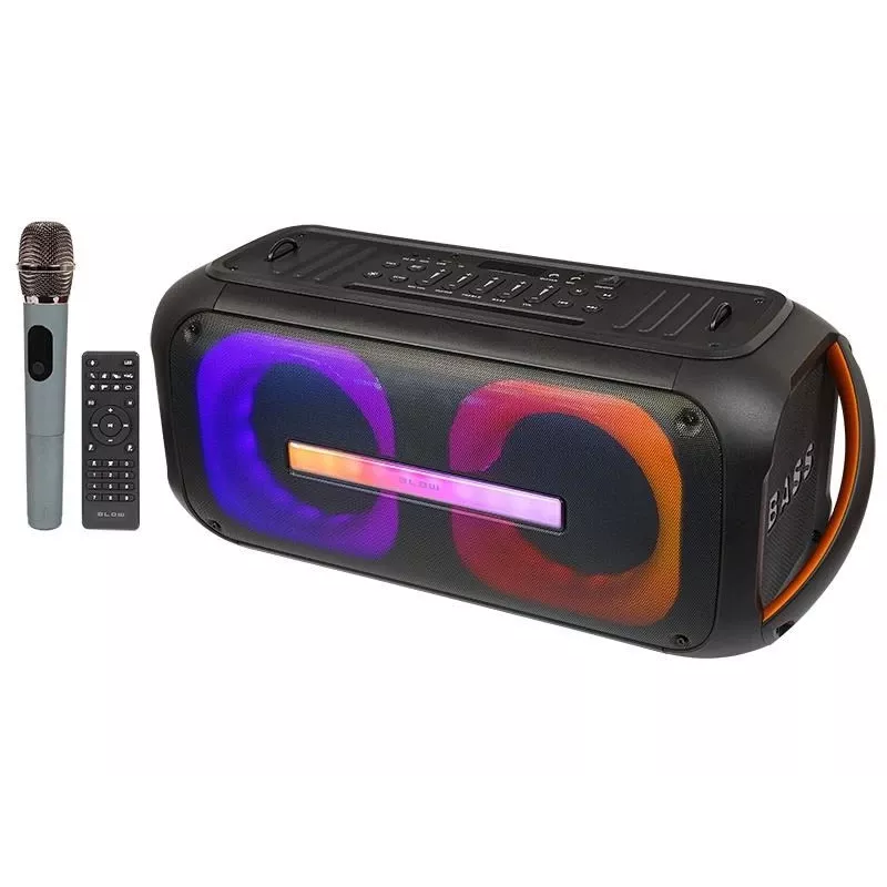 Nešiojamas monofoninis Bluetooth garsiakalbis BLOW 30-392# – 6000 mAh baterija, 6,5 W RMS, Bluetooth 5.0, MicroSD, AUX, Micro-USB, 2 garsiakalbiai, juodas