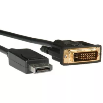 ROLINE vaizdo kabelis DisplayPort (M) – DVI-D (M) 1 m (DisplayPort 1.1) su fiksavimo varžtais, juodas (11.04.5771)