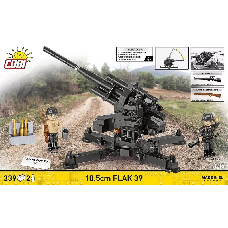 Konstruktorius Cobi Blocks 10,5 cm Flak 39 — 339 dalių