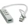ROLINE 14.02.5037 USB 2.0 sąsajų šakotuvas 480 Mbit/s sidabrinis - baltas