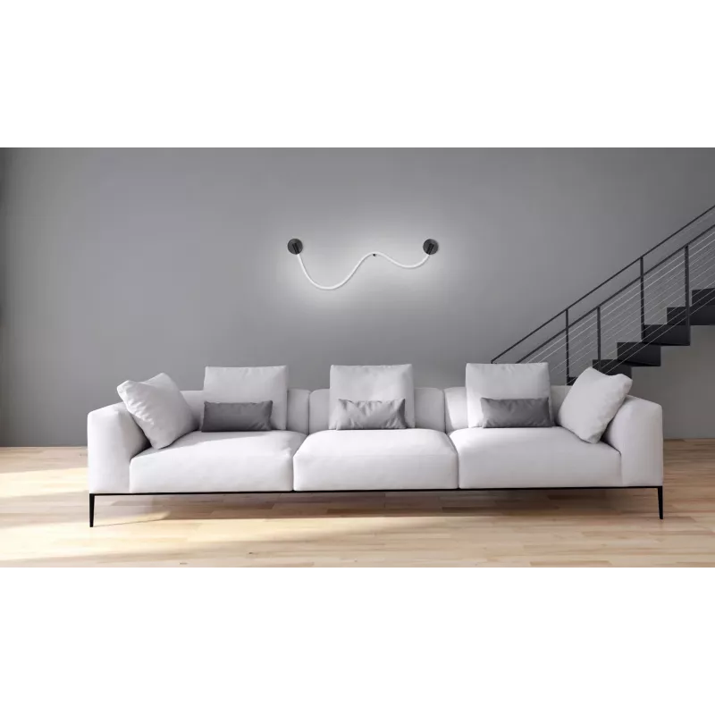 LED sieninis šviestuvas ActiveJet AJE-CAMELIA NW — 2400 lm, 4000 K, 16 W, juodas, 1580×120×65 mm, IP20