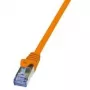 LogiLink PrimeLine – Pataisos kabelis – RJ-45 (M) į RJ-45 (M) – 7,5 m – SFTP, PiMF – CAT 6a – Halogen-Free – oranžinė