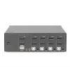 DIGITUS KVM jungiklis, 4 prievadai, dvigubas ekranas, 4K, DisplayPort®