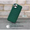 Minkštas apsauginis dėklas Devia Woven2, skirtas iPhone 11 Pro, žalias