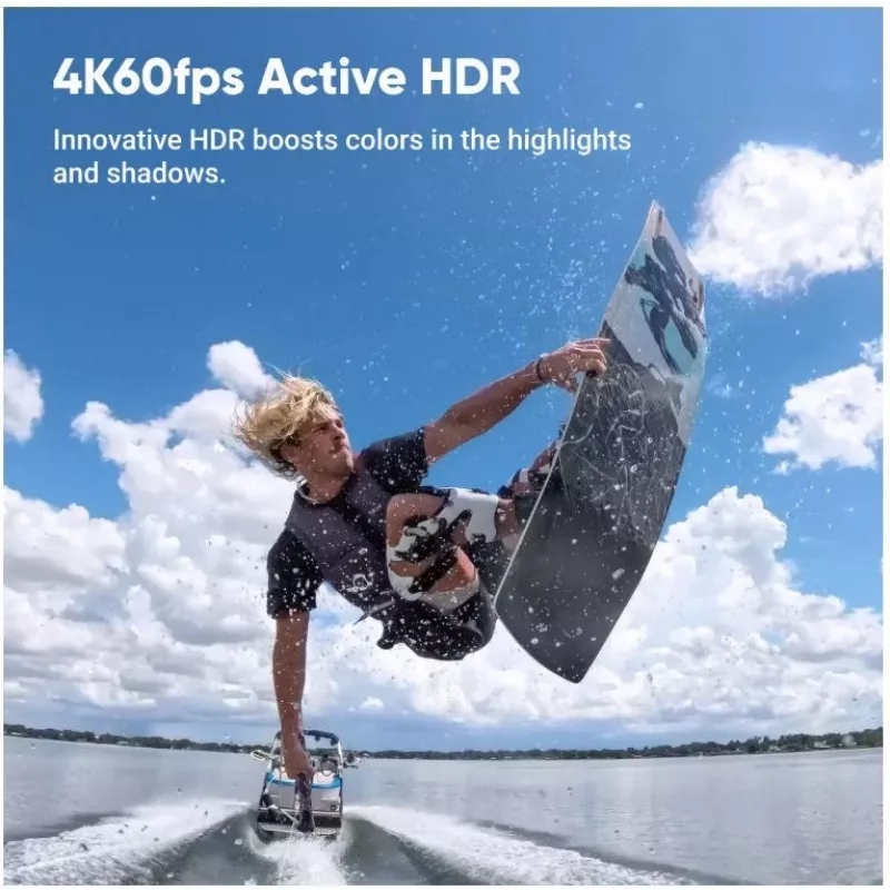 Veiksmo sporto kamera Insta360 Ace Pro 2 — 50 MP, 8K Ultra HD (7680×3272), 1/1,3 colio jutiklis, iki 240 kadrų/s, įmontuotas ekranas, Wi‑Fi, MicroSD, 177,7 g, juoda
