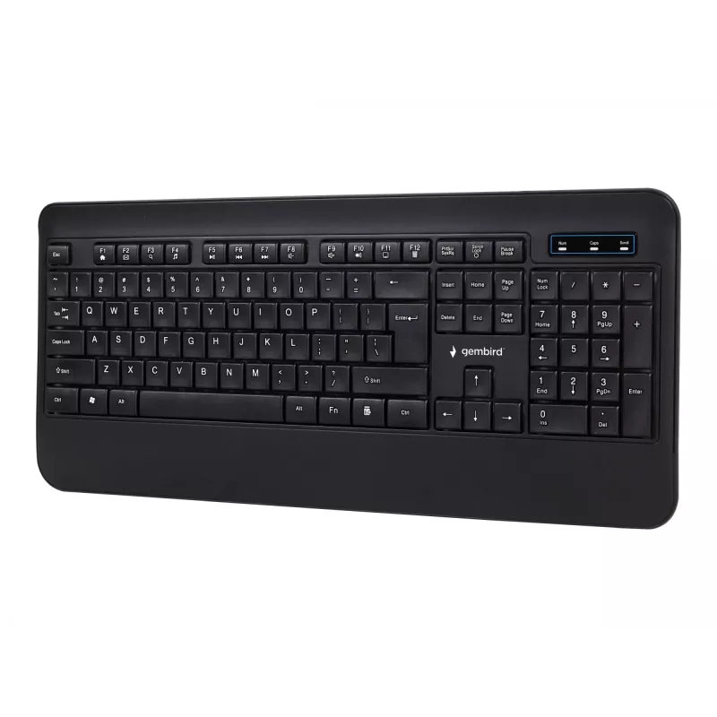 Gembird KB-UML-03 klaviatūra, multimedija, USB, ENG, juoda