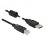 USB kabelis DeLOCK 2 m USB 2.0-A USB 2.0-B juodas