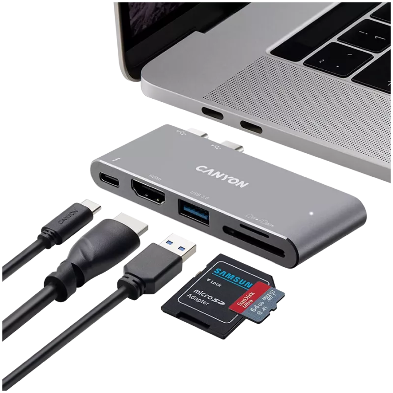 CANYON DS-5 5in1 Thunderbolt 3 4K Space Grey