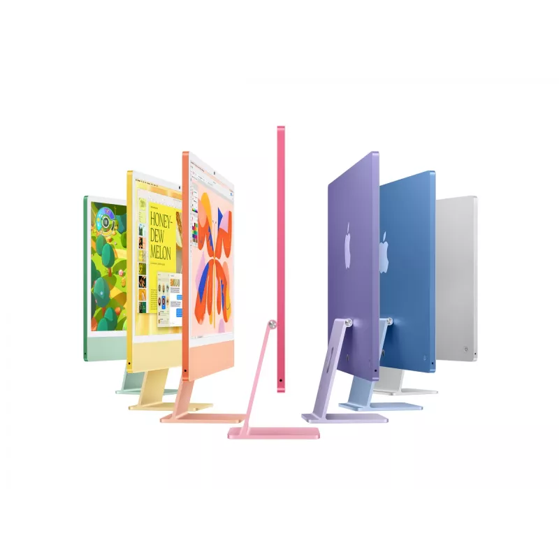 iMac 24 colių: M4 10/10, 24 GB, 512 GB SSD - Sidabrinis