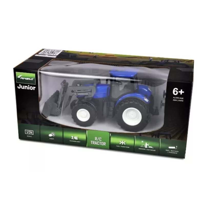 Traktorius Amewi Toy Traktor su sniego valytuvu Elektrinis variklis 1:24
