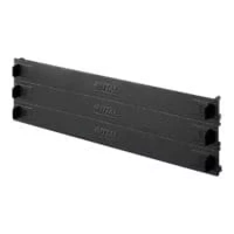 Rittal 7151.305 aklė plokštė 19 inch 1U, 3 vnt., juoda plastikinė
