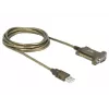 Serijinis kabelis DeLOCK 64073 USB Type-A DB-9 Skaidrus 2m