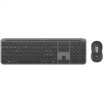 Logitech Signature Slim Combo MK950 – belaidė klaviatūra ir pelė, pilno dydžio, QWERTY ispaniškas išdėstymas, grafitas (920-012486)