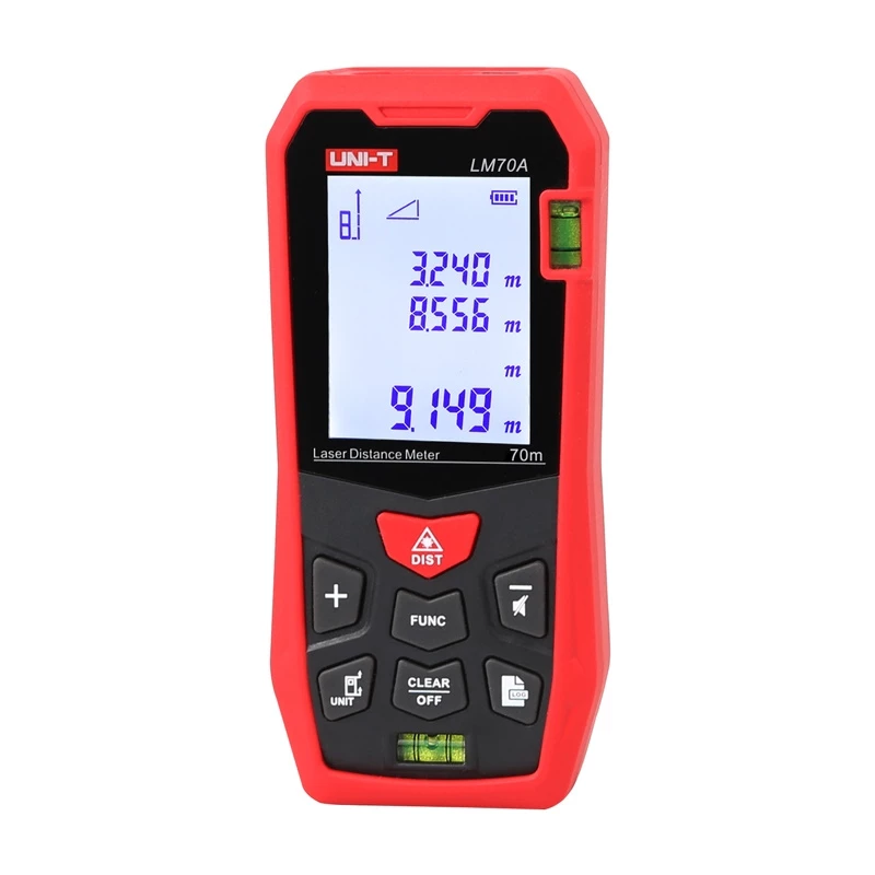 Lazerinis nuotolio matuoklis UNI-T LM70A – 70 m matavimo atstumas, 1 mm tikslumas