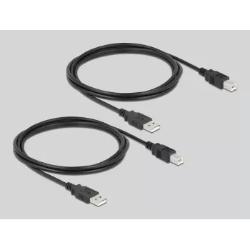 DeLOCK 11491 USB jungiklis, USB Type-A į USB Type-B, 0.48 Gbit/s, juodas