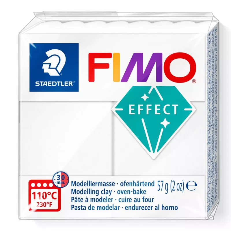 Modeliavimo molis FIMO effect baltas peršviečiamas 8010-014