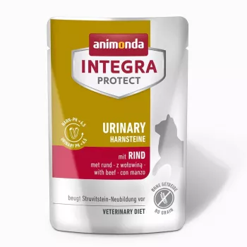 Šlapias kačių ėdalas animonda Integra Protect Urinary Struvite Beef 85 g, be grūdų, be glitimo