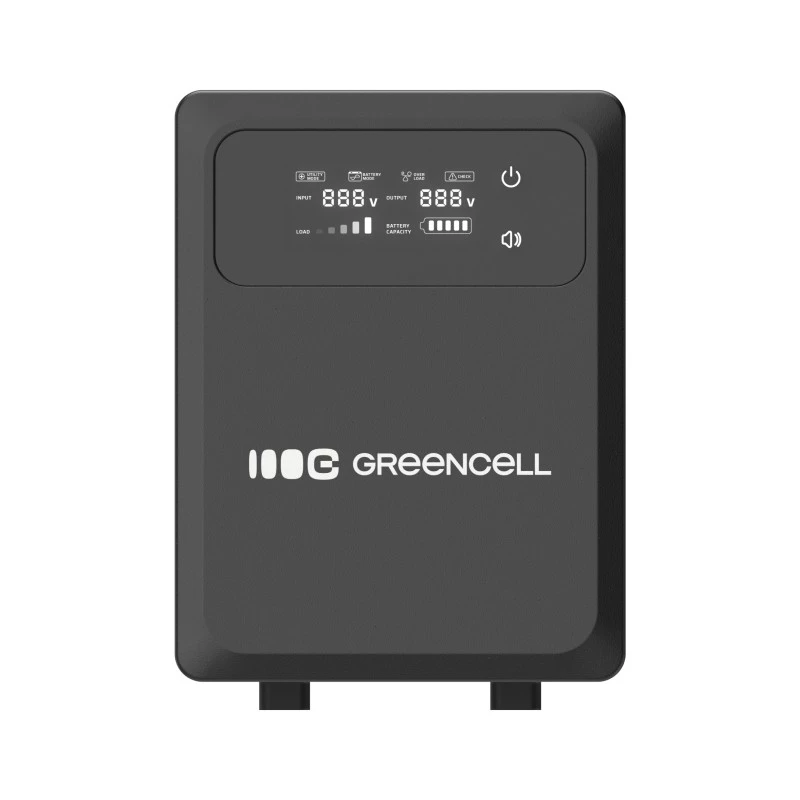 Green Cell PowerCore UPSLPPC1000 1500VA / 1000W AVR nepertraukiamo maitinimo blokas, 12 VDC, LCD, be akumuliatorių