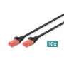 Tinklo kabelis Digitus CAT 6 U/UTP 0,5 m RJ-45 Juodas