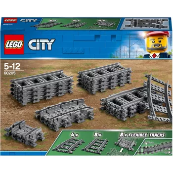 LEGO City Bėgiai 60205 – Konstrukcinis žaislas su keleiviniu traukiniu