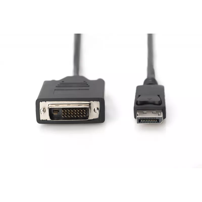 ASM AK-340301-030-S ASSMANN Kabelis DisplayPort 1.1a su fiksatoriumi Tipas DP/DVI-D (24+1) Kištukas/Kištukas Juodas 3m