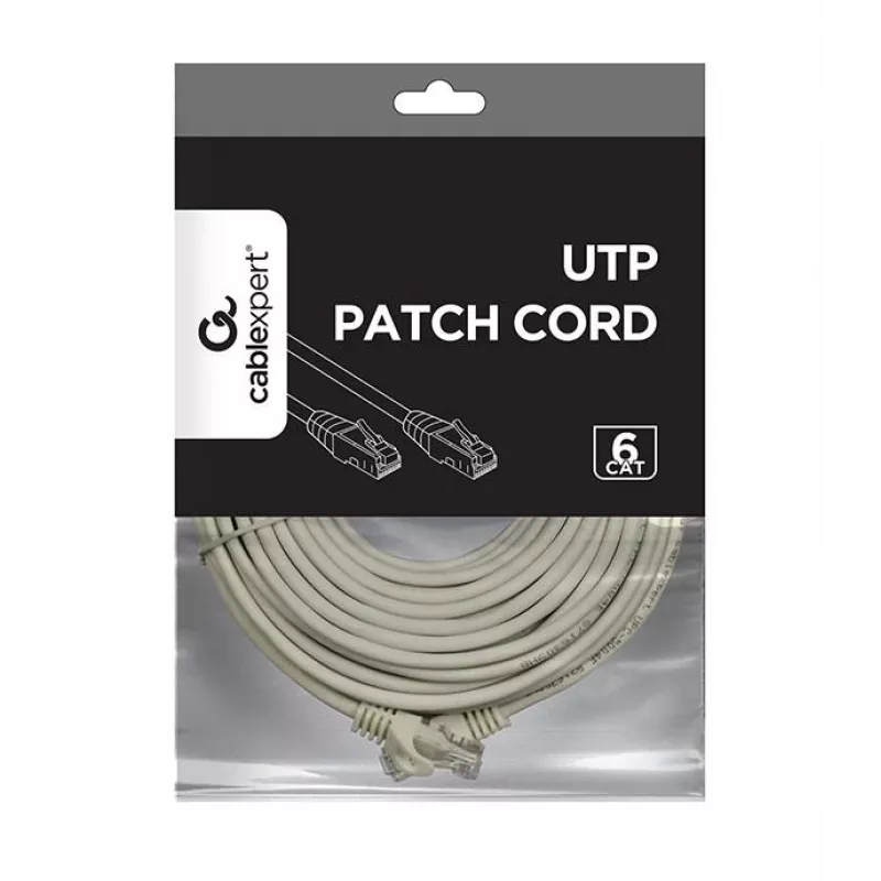 Tinklo kabelis Gembird PP6U-20M Cat6 U/UTP 20 m RJ-45 pilkas