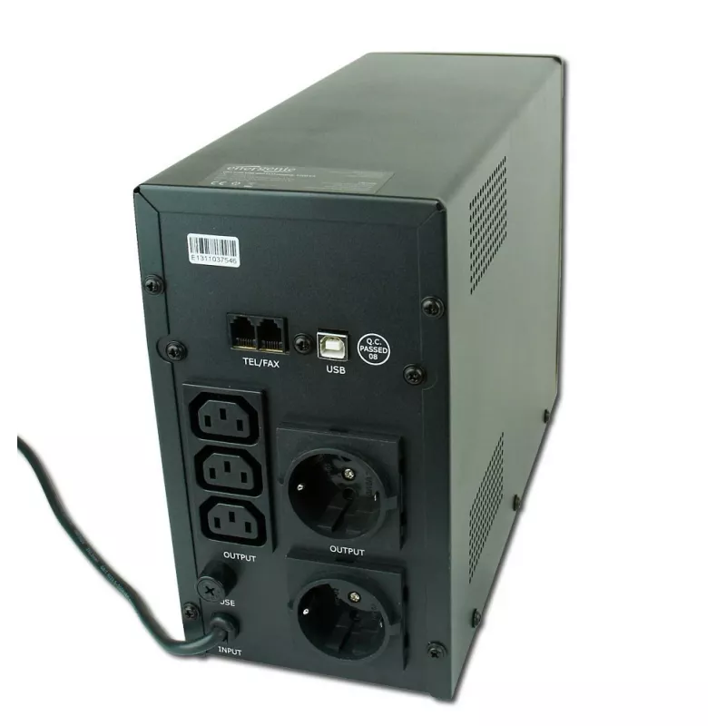 Gembird EG-UPS-033 nepertraukiamo maitinimo šaltinis (UPS) Line-Interactive 1200 VA 720 W 3 AC lizdai