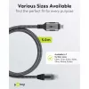 Goobay 70752 USB-C 3.1 į RJ45 Ethernet kabelis, Cat6 F/UTP, 5 m, juodas/sidabrinis