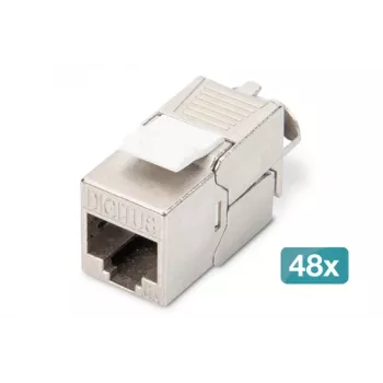 Digitus CAT 6A ekranuotas Keystone modulis be įrankių 48 vnt.