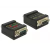 RS-232 testeris DeLOCK 2xDB9 87713 Juoda